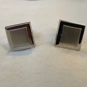 Men's Square Silver Cufflinks